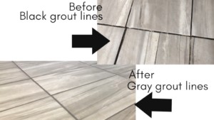Grout Recoloring Grey to Black